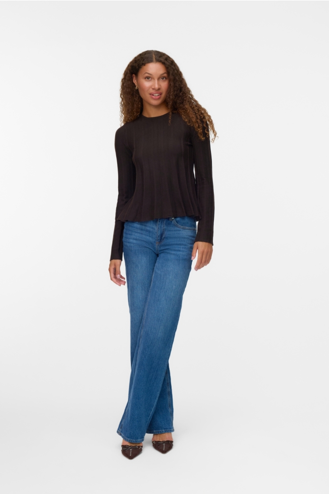 VMLANA LS O-NECK PULLOVER 10334805 Chocolate Torte